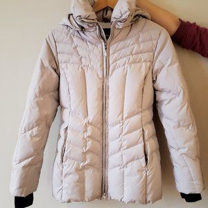 Mid-Length Winter Down Coat/Parka - Brown